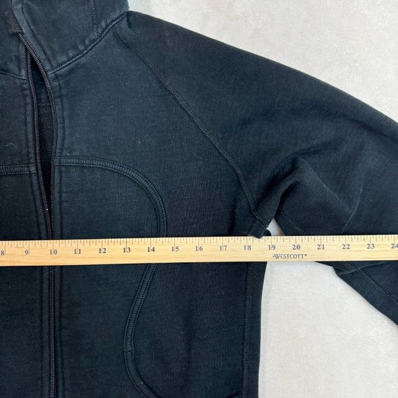 Lululemon Fade Black Jacket Scuba Hoodie Woman Size S Stretch Side Panel - Picture 12 of 16